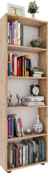 Produktbild VCM Holz Aufbewahrung Stand Regal Bücherregal Deko Bücher Standregal Bulas 5 Fächer (56 x 20 x 169 cm)