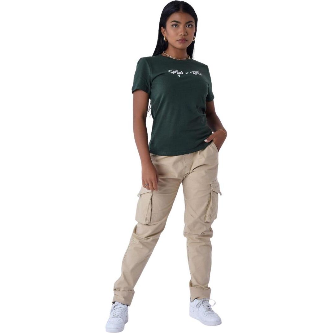 Project X Paris, Damen, Shirt, T-Shirt Frau, Grün, (S)