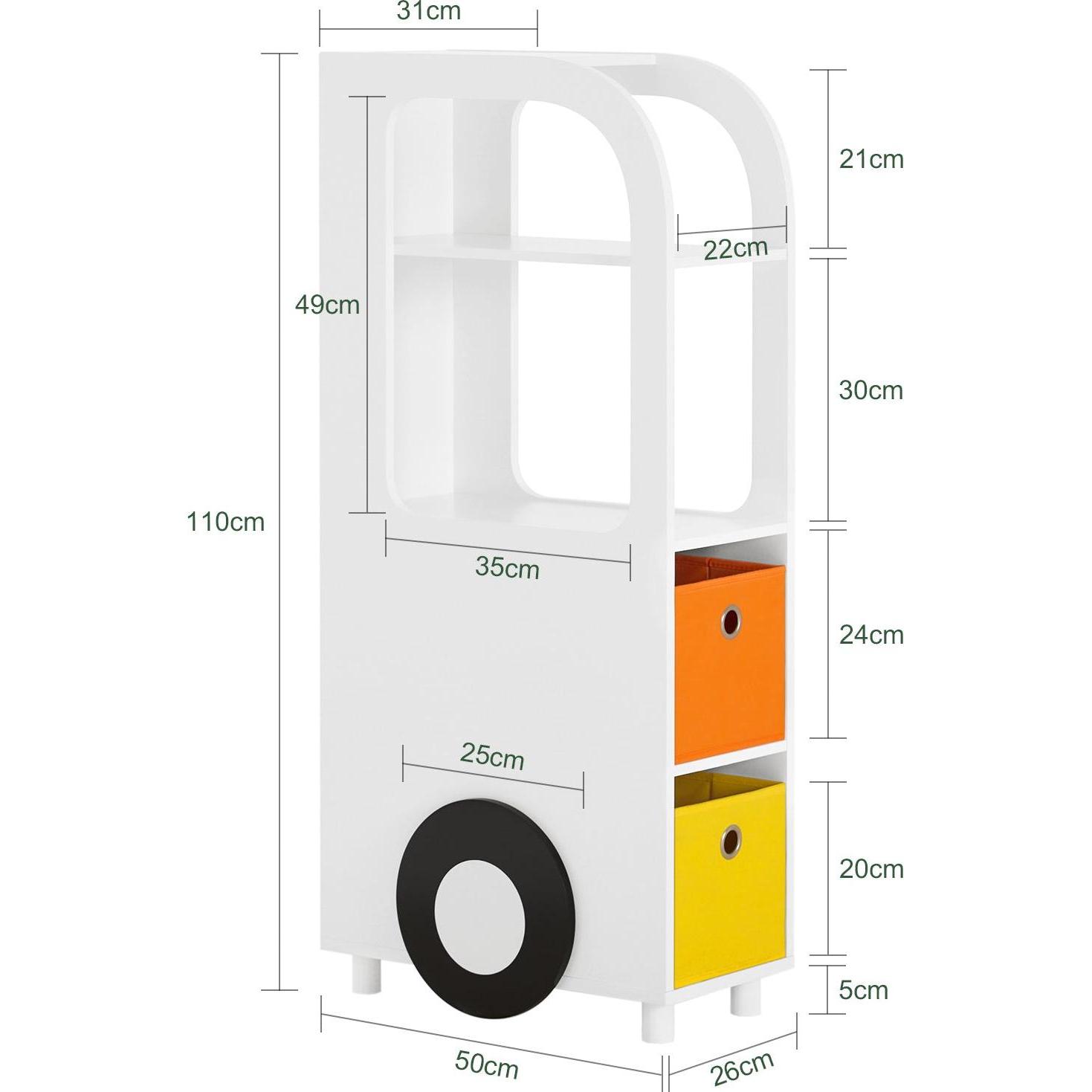Thumbnail - SoBuy, Kinderregal, Kinderregal mit Boxen