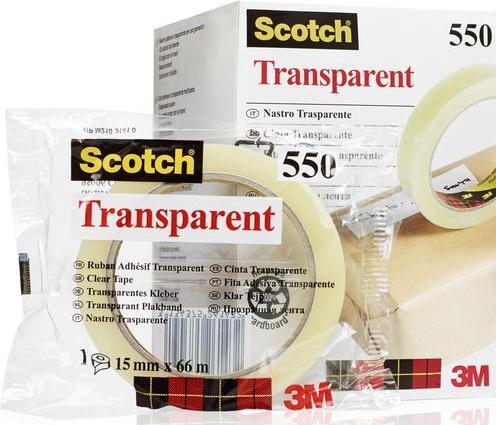Scotch Klebeband 550 Klebefilm 19 mm x 19 mm Transparent (19 mm)