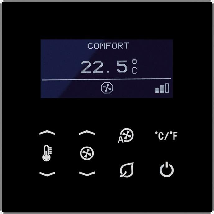 JUNG TRDLS923048SW, Thermostat, Schwarz