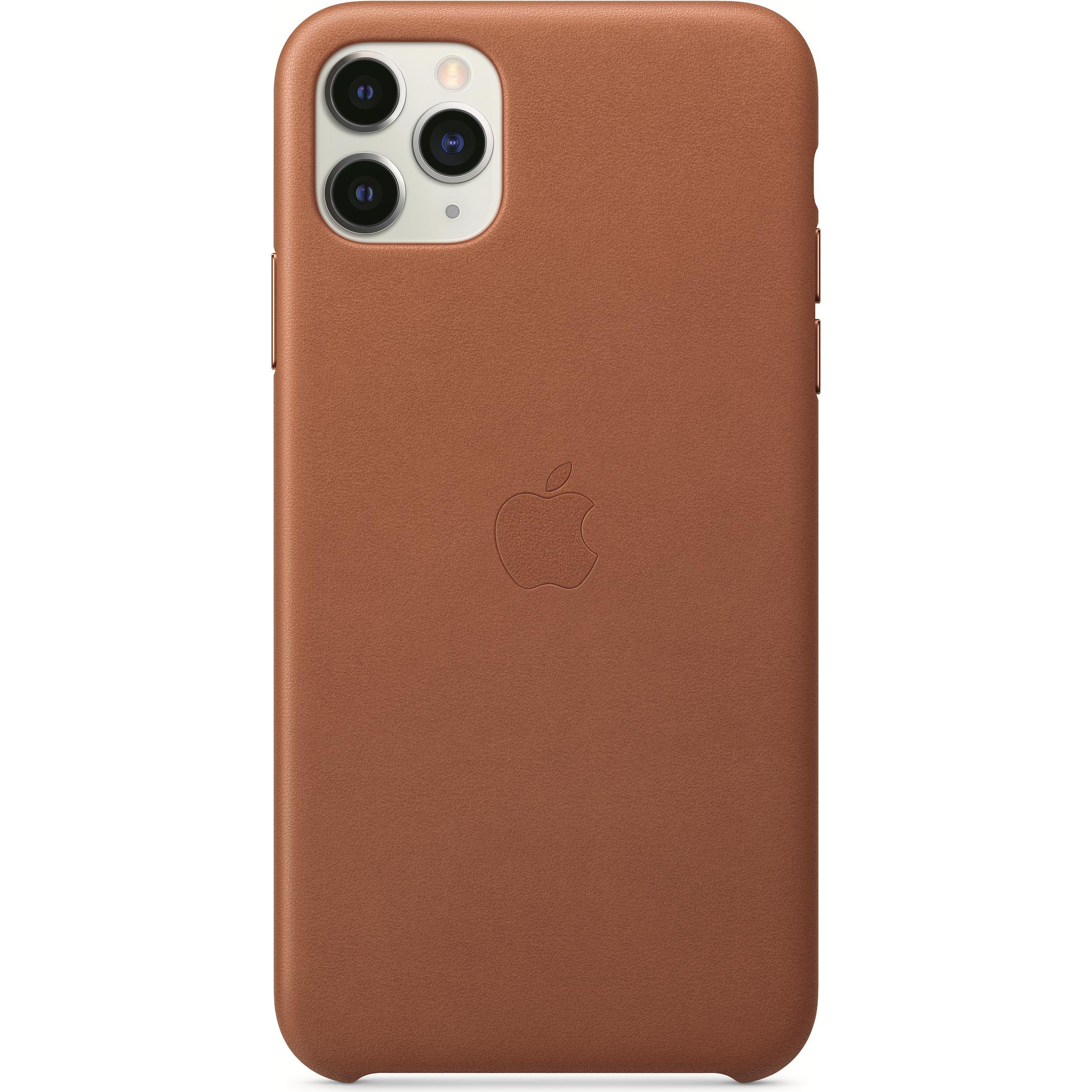 Apple Leder Case (Apple iPhone 11 Pro Max), Smartphone Hülle, Braun