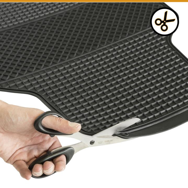 Produktbild Walser Universal Auto-Gummimatten-Set EVO, Automatten 4-teilig zuschneidbar Fussmatten (2 Vordermatten + 2 Rückmatten)