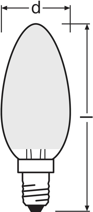 Produktbild Osram Led Base Classic B (E14, 4 W, 470 lm, 3 x, E)