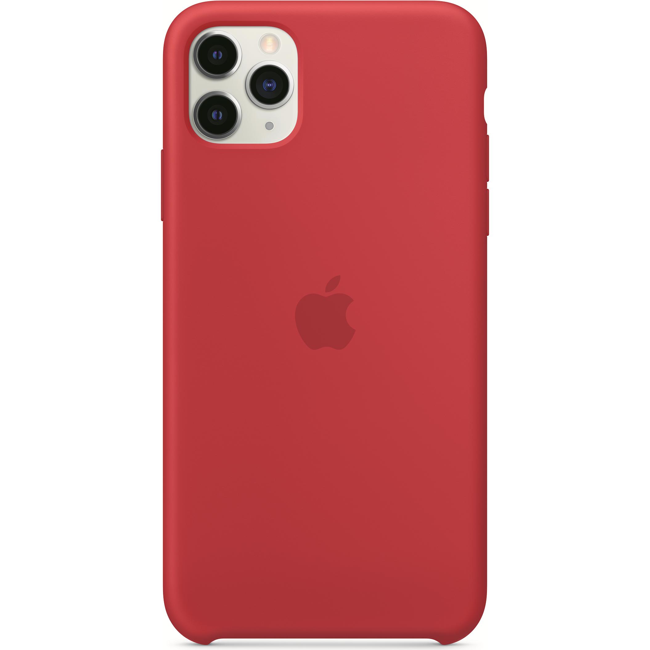 Apple Silikon Case (Apple iPhone 11 Pro Max), Smartphone Hülle, Rot