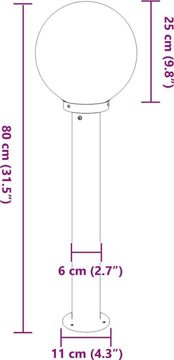 Produktbild VidaXL Pollerleuchte (IP44)