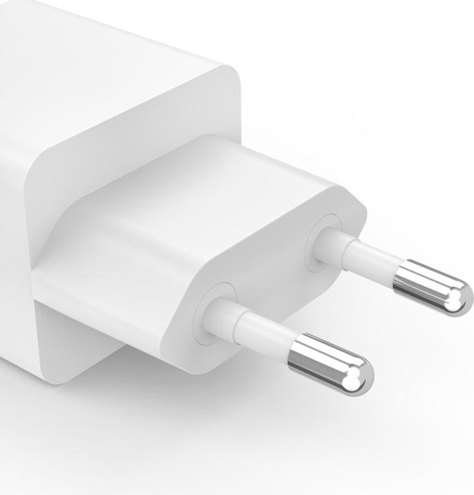 Produktbild Hama Schnellladegerät, 1x USB-C PD, 1x USB-A QC, Mini-Ladegerät, 30 W, Weiss (30 W, 2 Ports)