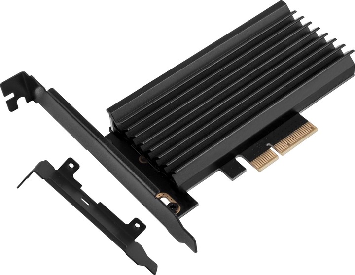 Actual product image Silverstone SST-ECM24-ARGB - SuperSpeed PCI-E Express Card X4 to M.2 (NVMe SSD NGFF), alu. heatsink (PCI-E x4)