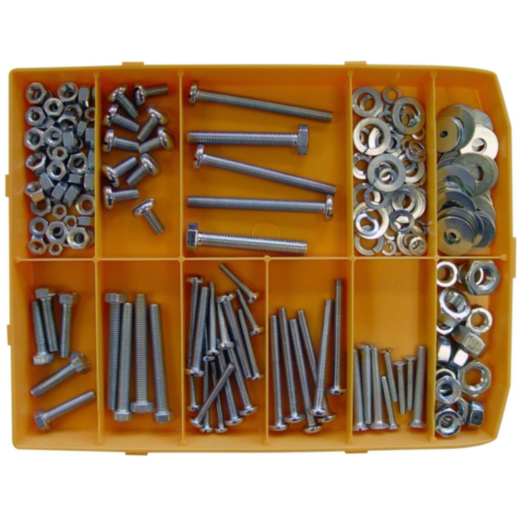 BestaPac Metallschrauben Sortiment (186 Schrauben pro Stück) (415216)