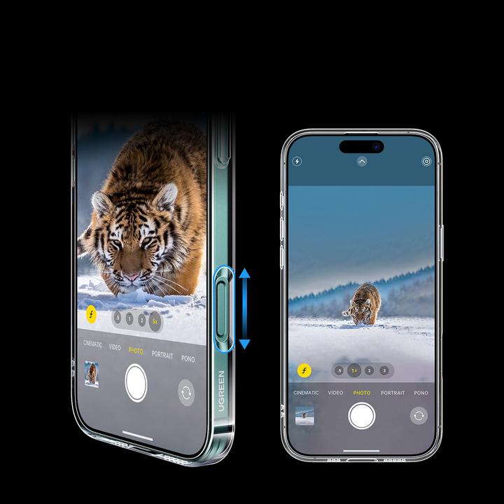 Actual product image Ugreen Magnetic case MagSafe CA110 for iPhone 16 Plus (transparent) (Apple iPhone 16 Plus)