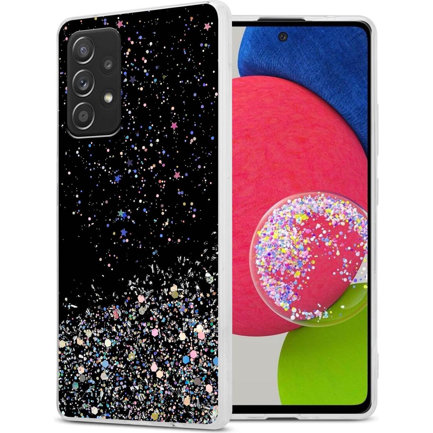 Cadorabo TPU Hülle mit Glitzer für Samsung Galaxy A52 (4G / 5G) / A52s (Samsung Galaxy A52, Samsung Galaxy A52s 5G, Sams...