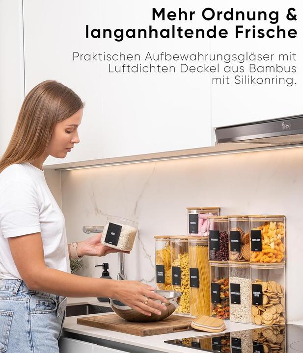 Produktbild Deco haus Vorratsgläser-Set mit Deckel (0.80 l)
