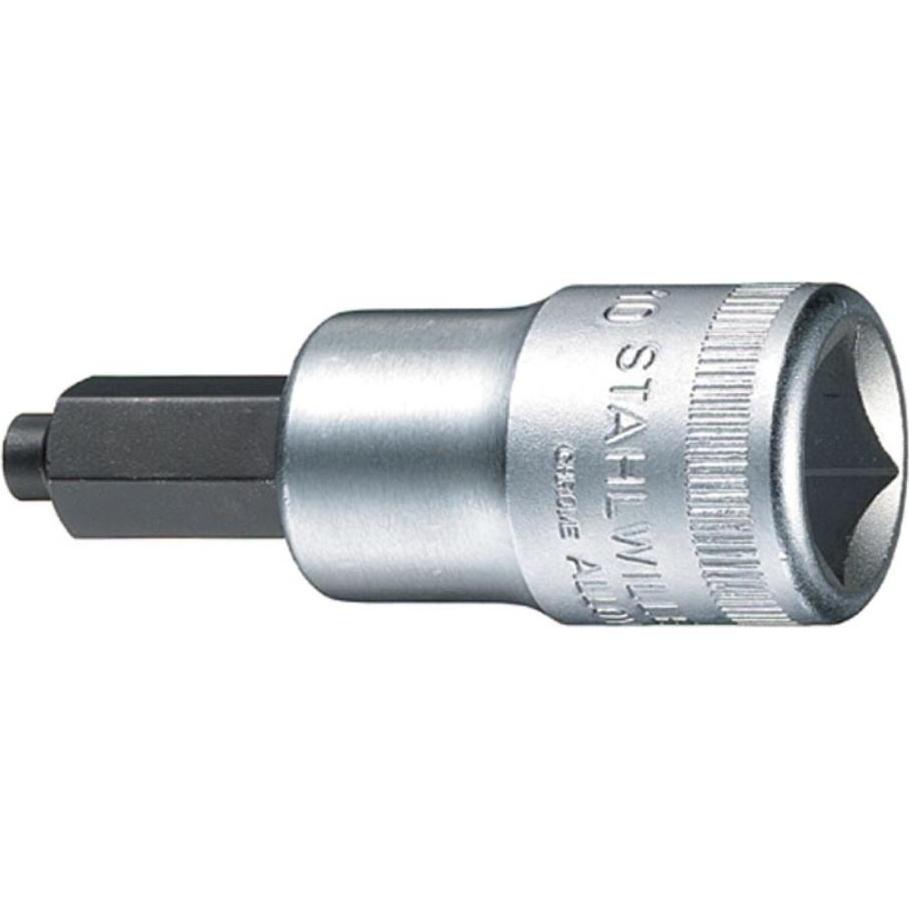 Stahlwille, Steckschlüssel + Stecknuss, Sechskant-Stifteinsatz 1/2" 54IC (10 mm)