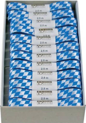 Produktbild Goldina Zierband Raute 15mmx2.5m ws/bl (15 mm)