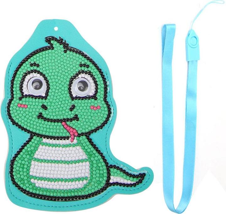 Cover-Discount DIY craft set glitter rhinestones pendant snake
