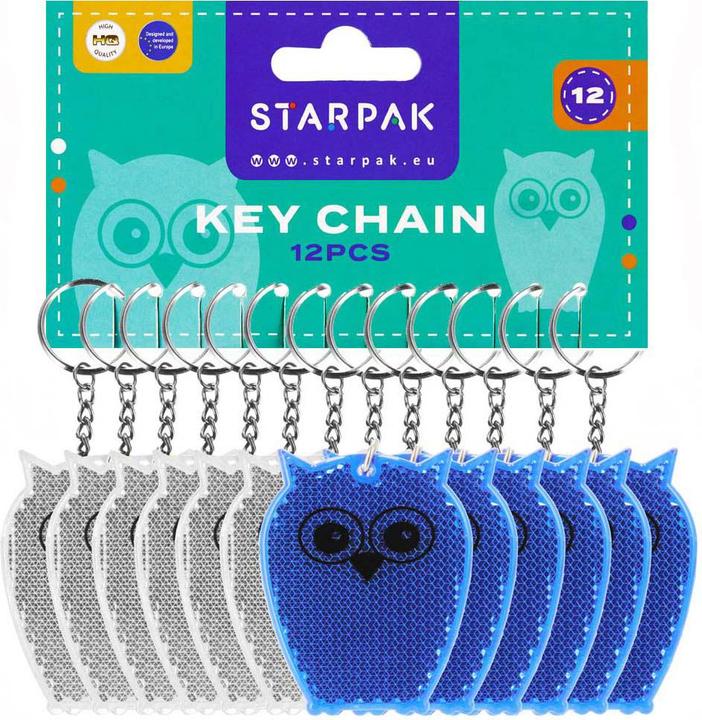 Reflection Schlüsselanhänger Eule, 12 Stk.