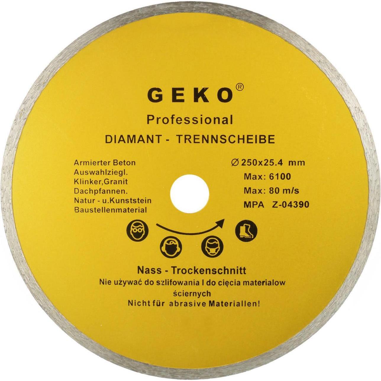 GEKO, Schleifmittel, Diamant-Trennscheibe Allround, 250x25,4mm