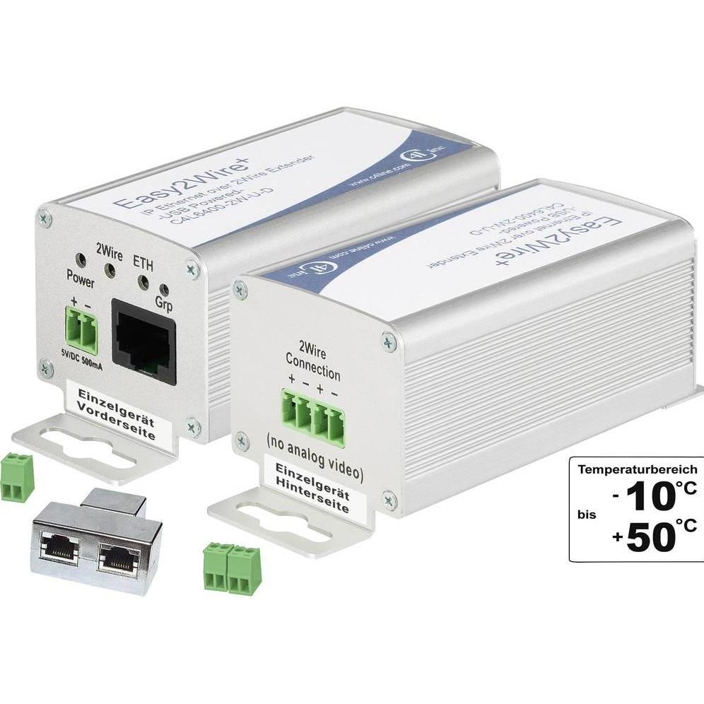 Thumbnail - Renkforce RF-2982884 Netzwerkverlängerung 2-Draht Reichweite (max.): 400m 2 St. 100MBit/s ohne PoE-, Netzwerk Zubehör