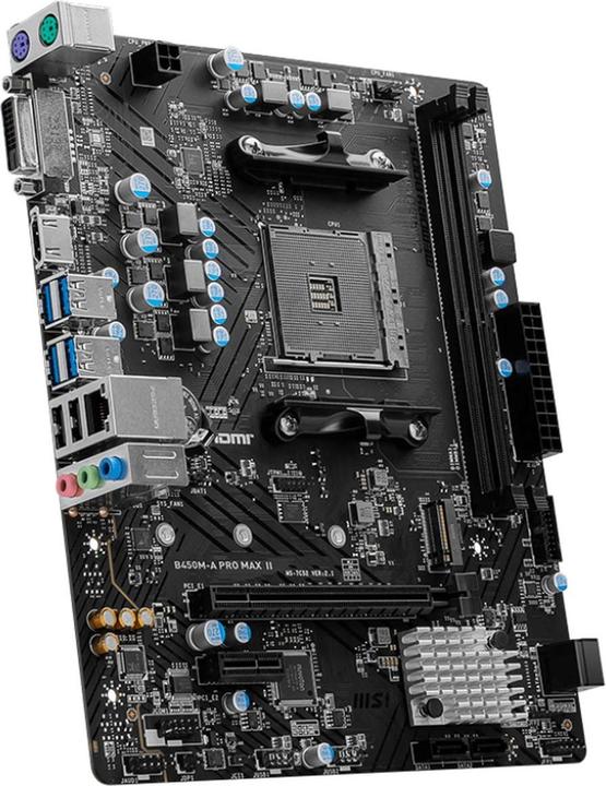 Actual product image MSI B450M-A PRO MAX II moederbord (AM4, AMD B450, mATX)