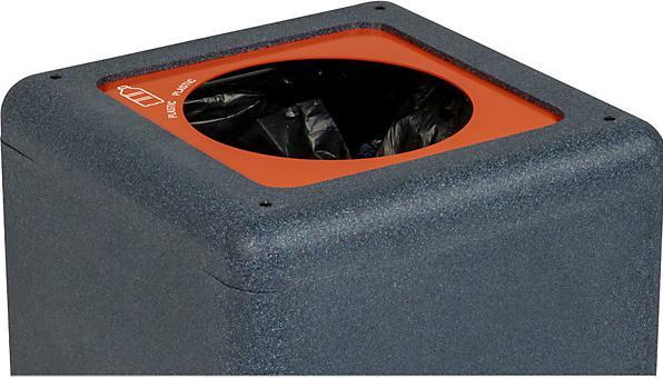 Immagine prodotto ReinigungsBerater Sistema di raccolta differenziata BrickBin, bidone di plastica grigio arancione da 65 L con porta (65 l)