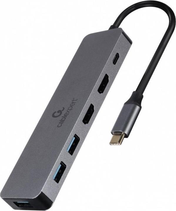 Actual product image Gembird Multi Port Adapter (USB-C, 6 Ports)