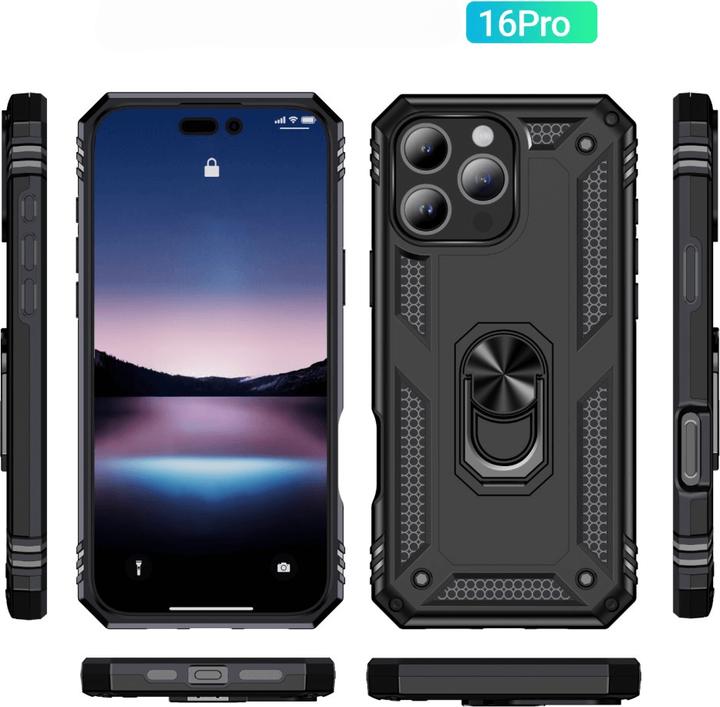 Actual product image Cover-Discount iPhone 16 Pro - Robust back cover with kickstand (Apple iPhone 16 Pro)