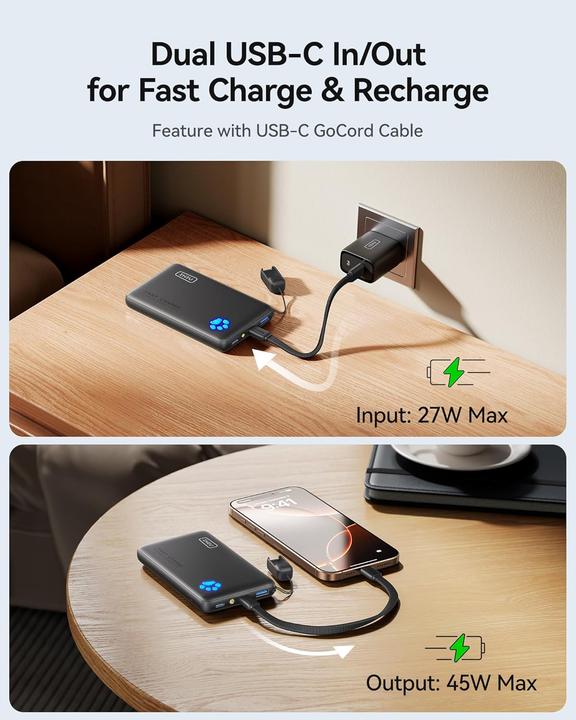 Image du produit INIU Powerbank P41 mit PD3.0 und Taschenlampe (10000 mAh, 45 W)