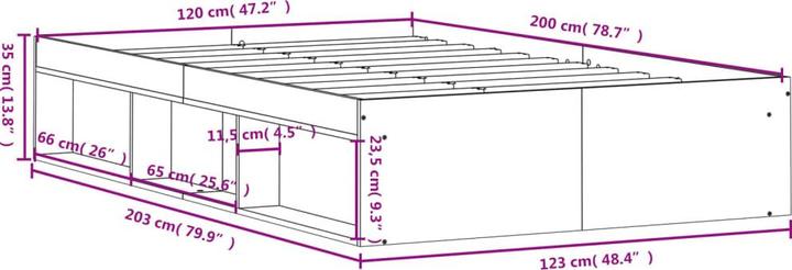 Image du produit vidaXL Bettgestell (120 x 200 cm)