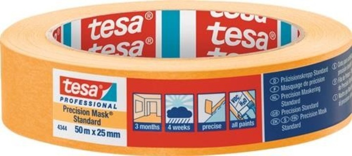 tesa 4344 PRECISION STANDARD Malerkrepp für präzises Abdecken (25 mm)