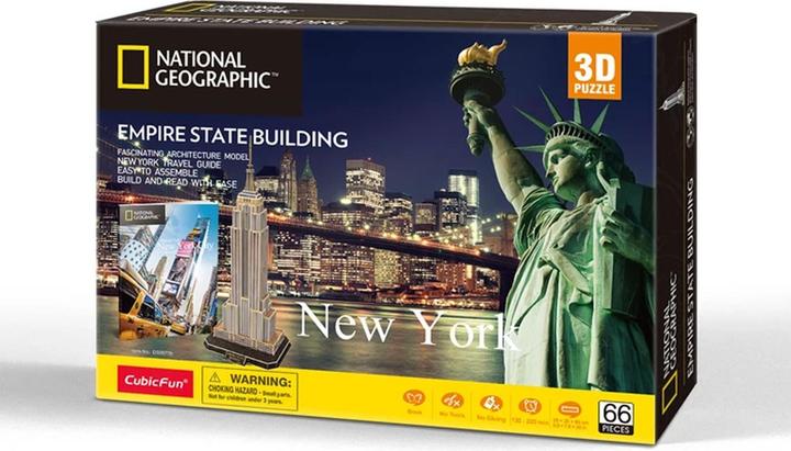 Actual product image Cubicfun 3D Puzzle Empire State Building 66 Teile (66 pieces)