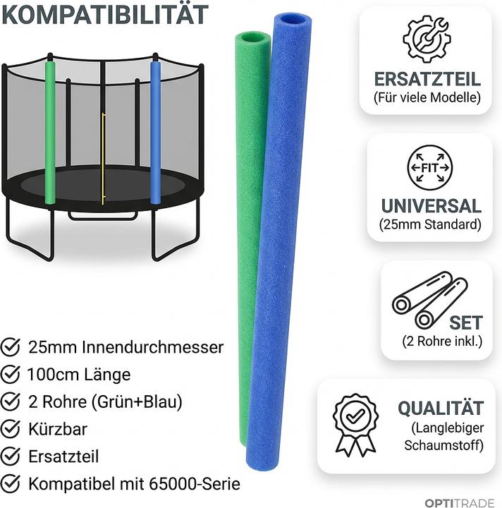 Image du produit Hudora 2 tubes en mousse de 25 mm
