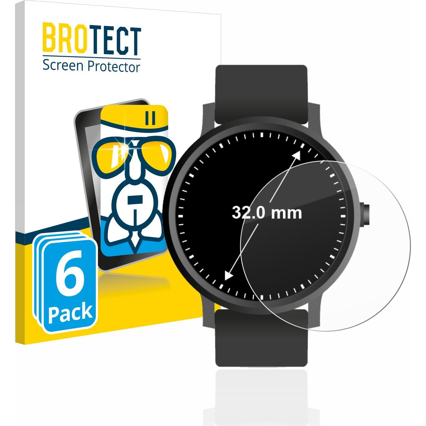 BROTECT AirGlass Panzerglasfolie, Smartwatch Schutzfolie, Transparent