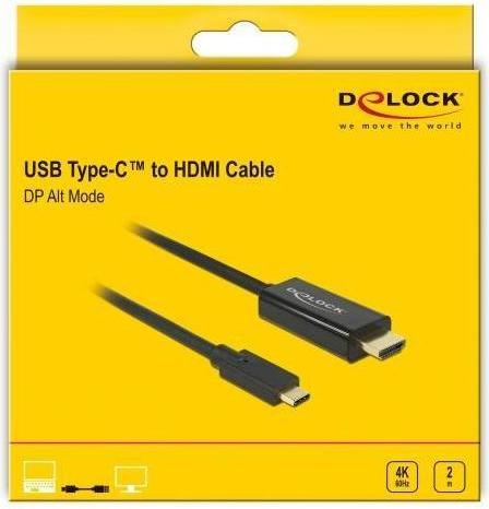 Produktbild Delock Thunderbolt 3| USB Typ C — HDMI (Typ A) (2 m, HDMI, USB Typ C, 2.0)