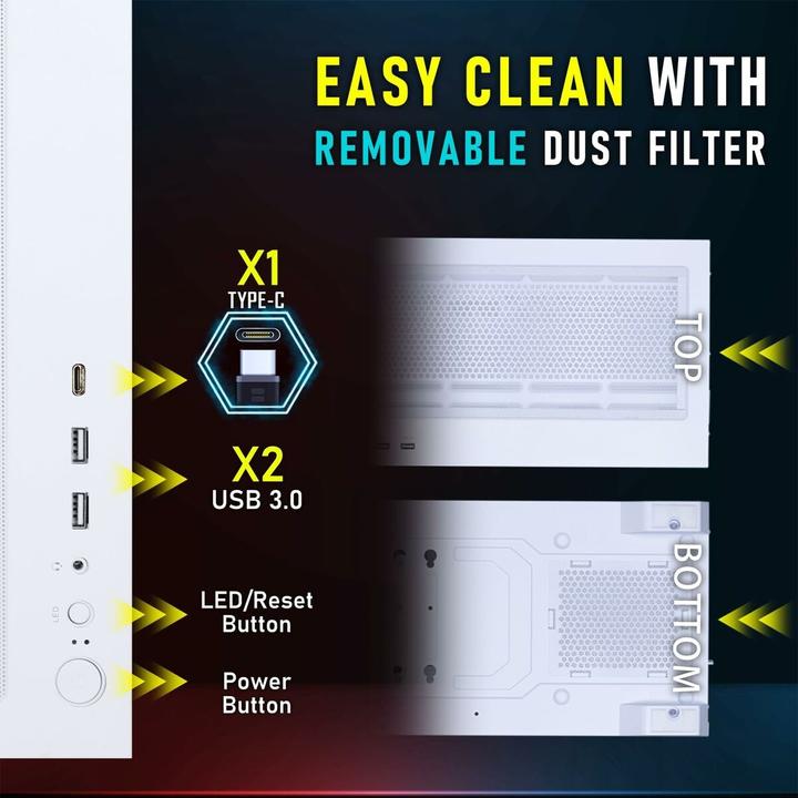 Image du produit BitFenix ATX Semi-Tower Gehäuse CETO Basic Weiss (ATX)