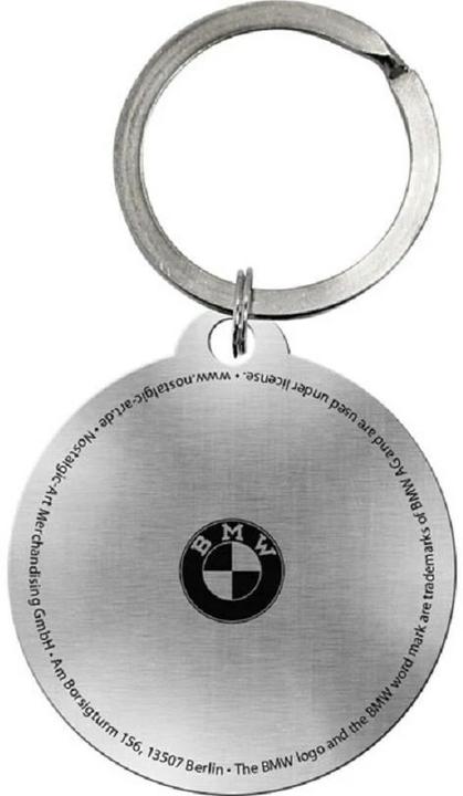 Immagine prodotto Nostalgic-Art Merchandising Portachiavi BMW Ø 4 cm, Nero/Bianco