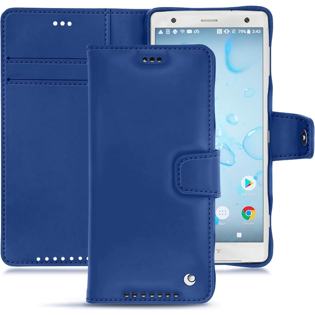 Thumbnail - Noreve Lederschutzhülle Wallet (Sony Xperia XZ2), Smartphone Hülle, Blau