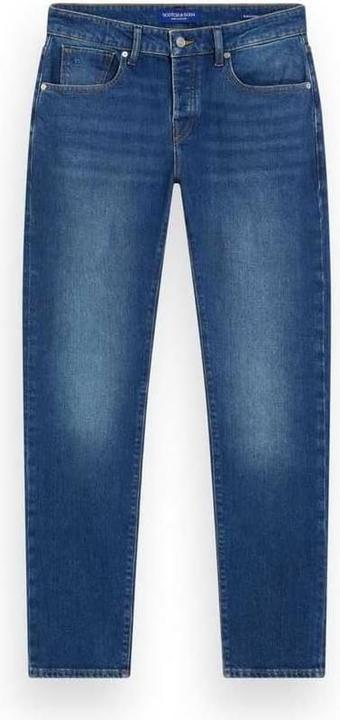 Actual product image Scotch & Soda Core Ralston Slim Classic Blue Jeans, Regular Fit, Five-Pocket Design, Button Fly, Mid Rise (W32/L34)