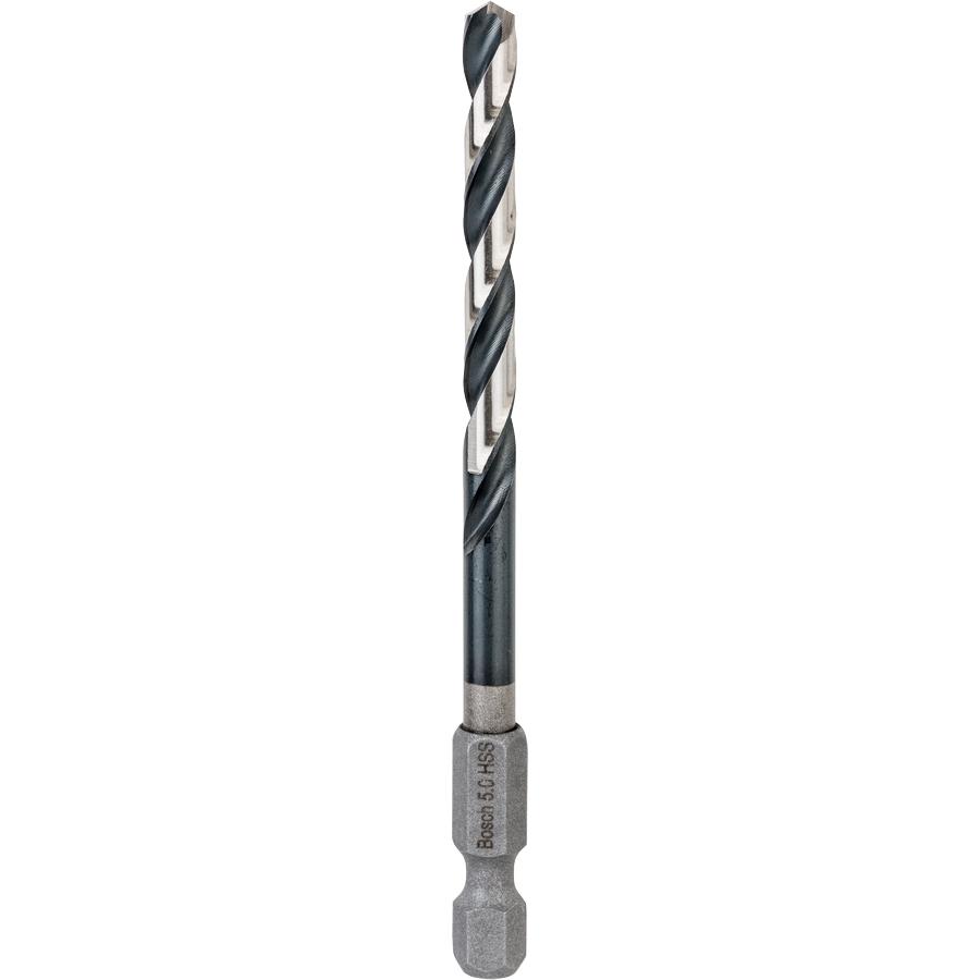 Bosch Professional Zubehör, Punta da trapano, PRO Metal HSS-G HEX Impact Spiralbohrer, 5mm (5)