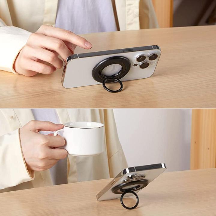 Actual product image Tech-Protect MMR100 magnetic phone holder / ring with MagSafe - grey