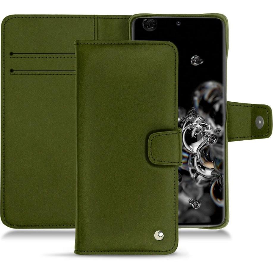 Noreve Lederschutzhülle Wallet (Samsung Galaxy S20 Ultra 5G), Smartphone Hülle, Grün