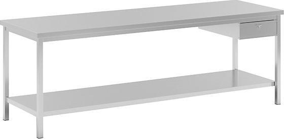 Actual product image eurokraft basic Chrome nickel steel workbench (240 cm, 75 cm)