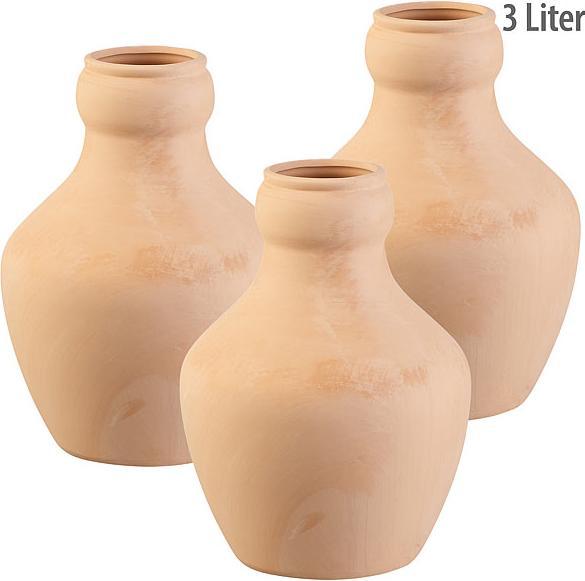 Royal Gardineer 3er-Set Terracotta-Bewässerungskugeln für Gartenbeete, 3 Liter (Bewässerungskugeln)