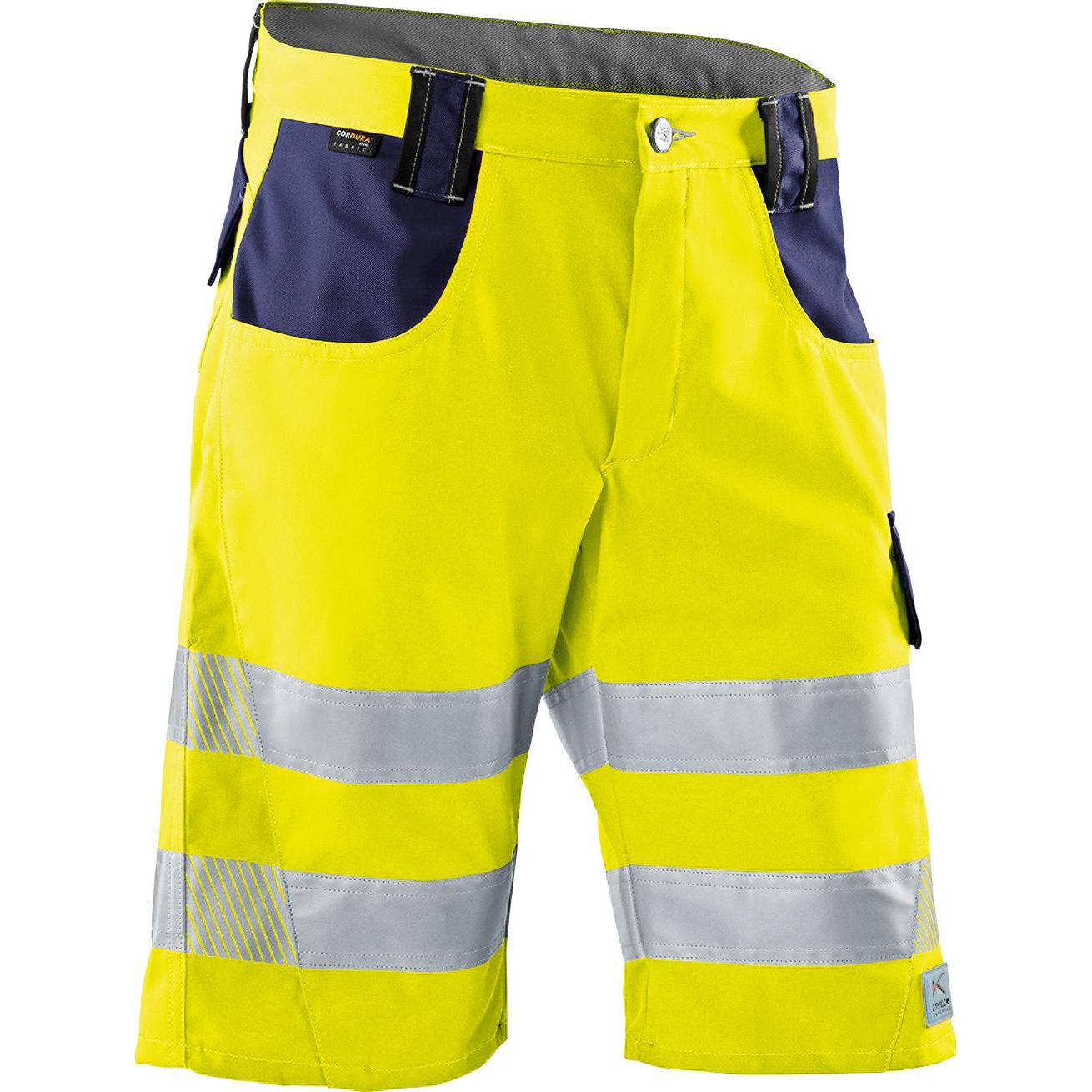 Kübler, Arbeitshose, Shorts REFLECTIQ PSA 2 warngelb/dunkelblau Form 2307 Grösse 58 (58)