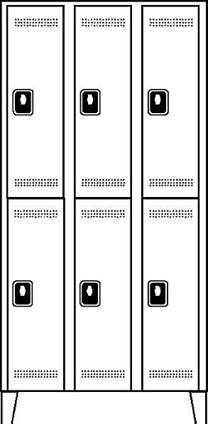 Actual product image Wolf Wardrobe, compartment height 820 mm (90 cm, 185 cm)