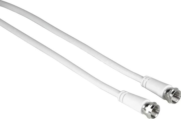 Actual product image Hama SAT connection cable, F plug - F plug, 10 m, 75 dB, White (75 dB, Antenna cable)