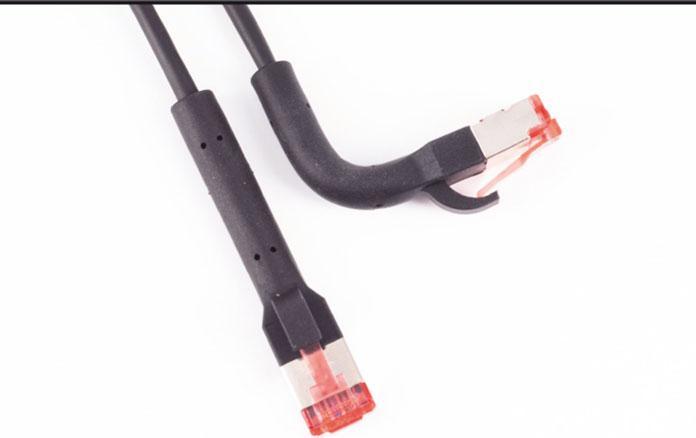 Actual product image S-Conn Flexline patch cable U/FTP Cat. 6A with bendable plug black 10.0m (U/FTP, CAT6a, 10 m)
