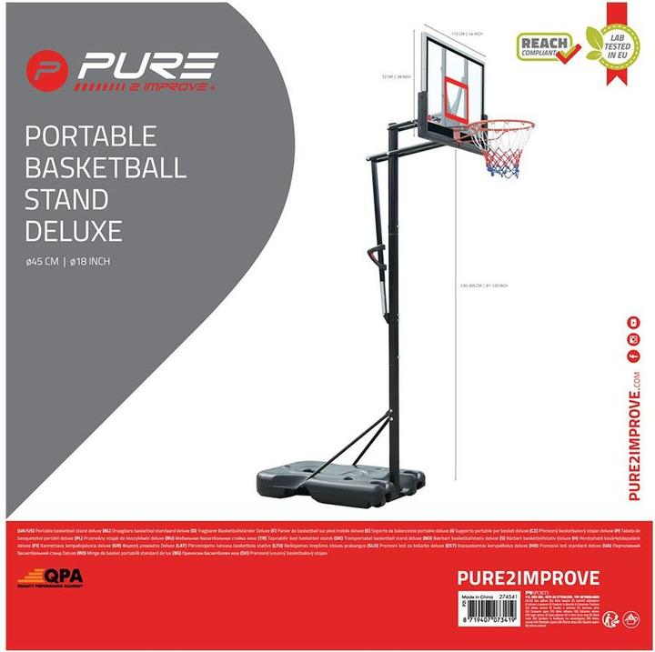 Actual product image Pure2improve Basketball Hoop Deluxe Set
