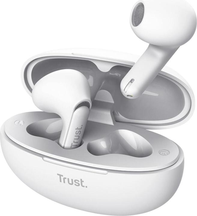 Trust Yavi Bt Enc Earphones White (ANC, 6 h, Kabellos)