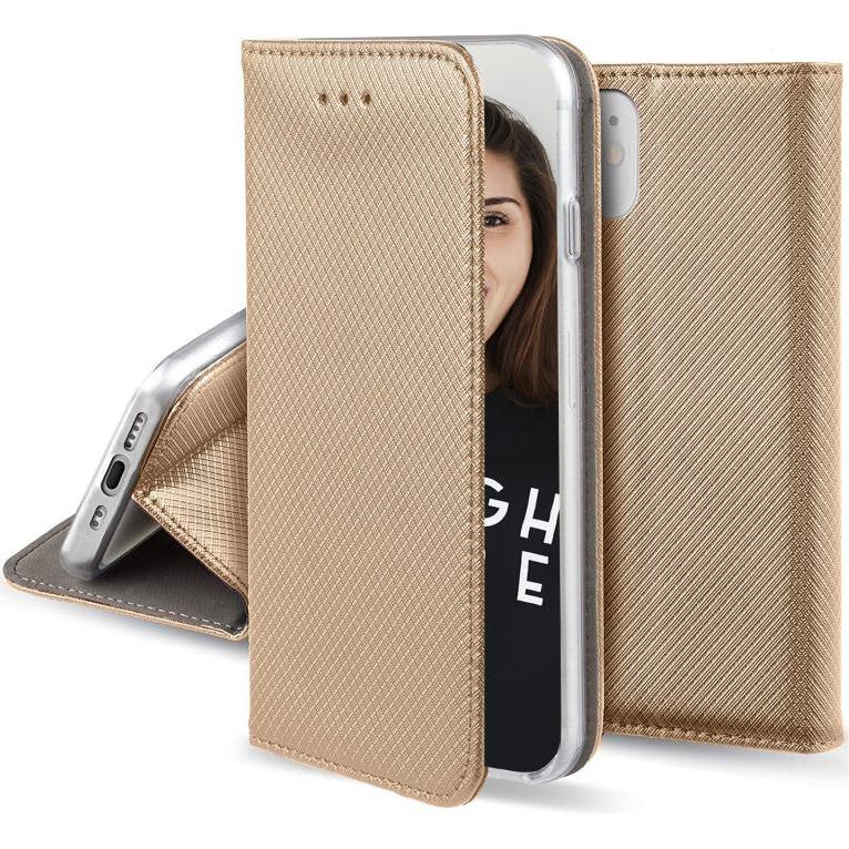 OEM Smart Magnet Hülle für iPhone 15 Pro Max 6,7" gold (Apple iPhone 15 Pro Max), Smartphone Hülle, Gelb