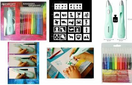 Actual product image Westcott Airbrush set for children